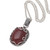 Carnelian and Sterling Silver Pendant Necklace 'Dark Fruit'