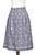 Hand Woven Cotton Midi Ikat Skirt from Bali 'Grey Gardens'