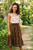 Hand Woven Cotton Ikat Skirt 'Summer Twirl'