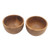 Hand Carved Teak Wood Dinner Bowls from Bali Pair 'Dinner for Two'
