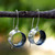 Handmade Modern Fine Silver Dangle Earrings 'Urban Moon'