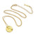 Gold-Plated Sterling Silver Round Pendant Necklace 'Golden Coin'