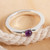 Handmade Amethyst Single-Stone Ring 'Vantage Point'