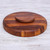 Hand Carved Raintree Wood Lazy Susan 'Spin Me Around'