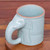 Hand Crafted Celadon Ceramic Elephant Mug 'Calming Cup'