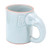 Hand Crafted Celadon Ceramic Elephant Mug 'Calming Cup'