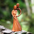 Artisan Crafted Suar Wood Romantic Statuette from India 'Fairytale'