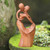 Hand Carved Suar Wood Romantic Sculpture 'Ever After'
