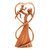 Hand Carved Suar Wood Mother and Child Statuette 'Reunion'