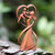 Hand Carved Suar Wood Mother and Child Statuette 'Reunion'