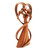Hand Carved Suar Wood Mother and Child Statuette 'Reunion'