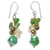 Handcrafted Thai Dangle Earrings 'Verdant Love'