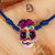 Hand Painted Catrina Necklace 'Pretty Calavera'