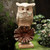 Hand Made Jempinis and Benalu Wood Owl Sculpture 'Looking Forward'