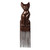 Mahogany Wood Cat-Motif Wall Art 'Brown Cat'