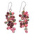 Hand Crafted Quartz and Agate Dangle Earrings 'Dionysus in Pink'