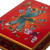 Andean Reverse-Painted Glass Dragonfly Box in Red 'Red Dragonfly Days'