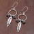 Handmade Sterling and Karen Silver Floral Dangle Earrings 'Tribal Tree'