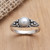 Cultured Pearl and Sterling Silver Single Stone Ring 'Opposite Directions'