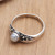 Cultured Pearl and Sterling Silver Single Stone Ring 'Opposite Directions'