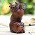 Suar Wood Dog-Themed Eyeglass Holder 'Faithful Friend'