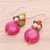 Gemstone Beaded Dangle Earrings 'Thai Joy'