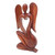 Hand Carved Suar Wood Angel Sculpture 'Angelic Rhythm'