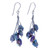 Hand Crafted Cultured Freshwater Pearl Dangle Earrings 'Mystic Pearl in Blue'