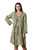 Screen Printed Embroidered Cotton Dress 'Cool Green'