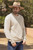 Solid Ivory Pima Cotton Crew Neck Men's Sweater from Peru 'Casual Style in Ivory'