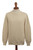 Solid Ivory Pima Cotton Crew Neck Men's Sweater from Peru 'Casual Style in Ivory'