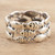 Handmade Sterling Silver Fish-Motif Band Ring 'Fish School'