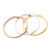 Gold and Silver-Plated Stacking Rings Set of 3 'Life is Easy'