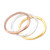 Gold and Silver-Plated Stacking Rings Set of 3 'Life is Easy'