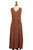 Organic Cotton Buttoned Maxi Dress in Russet Red from Peru 'Toqo Melange'