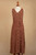 Organic Cotton Buttoned Maxi Dress in Russet Red from Peru 'Toqo Melange'