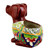 Talavera Style Dog-Themed Ceramic Planter from Mexico 'Talavera Dog'