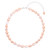 Cultured Freshwater Pearl and Sterling Silver Choker 'Mermaid Gem in Peach'