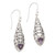 Amethyst and Blue Topaz Dangle Earrings 'Dragonfly Wish'