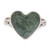 Unique Heart Shaped Sterling Silver Jade Cocktail Ring 'Love Immemorial'