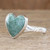 Unique Heart Shaped Sterling Silver Jade Cocktail Ring 'Love Immemorial'