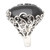 Unisex Sterling Silver and Onyx Cocktail Ring 'Licorice Candy'