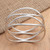 Handmade Sterling Silver Bangle Bracelet 'Silver Wavelength'