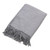 Ash Grey Acrylic Blend Throw Blanket 'Intersections in Grey'