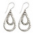 Sterling Silver Dangle Earrings 'Raindrop Tears'