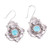 Ornate Turquoise Dangle Earrings from Mexico 'Florid'