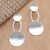 Textured Sterling Silver Drop Earrings 'Sweet Friendship'