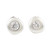 Handmade Zircon and Sterling Silver Stud Earrings 'Shimmering Sphere'