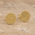 Gold-Plated Sterling Silver Stud Earrings 'Golden Companion'