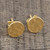 Gold-Plated Sterling Silver Stud Earrings 'Golden Companion'